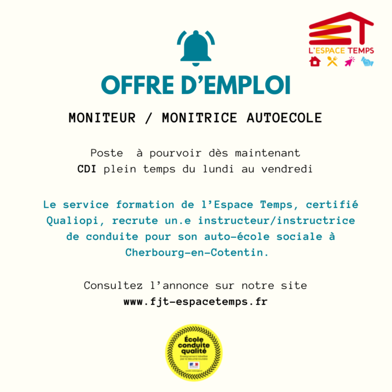 visuel offre d'emploi auto-école